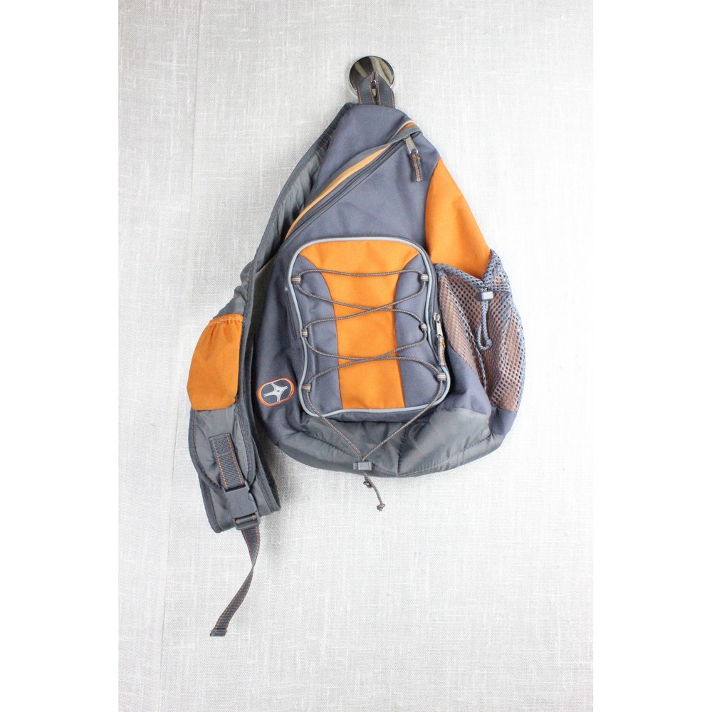 Vintage Y2K Eastport Sling Backpack Orange Single Strap Crossbody Hiking Bag